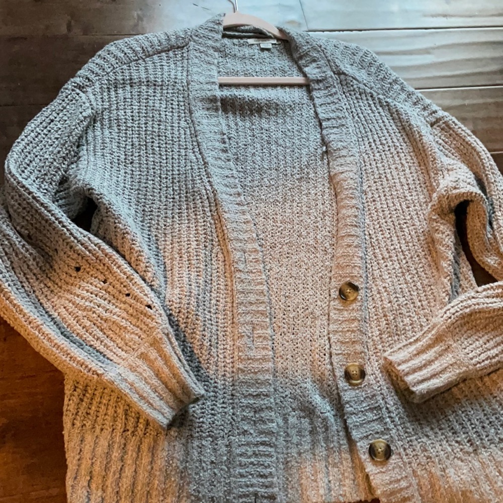Gray cardigan
